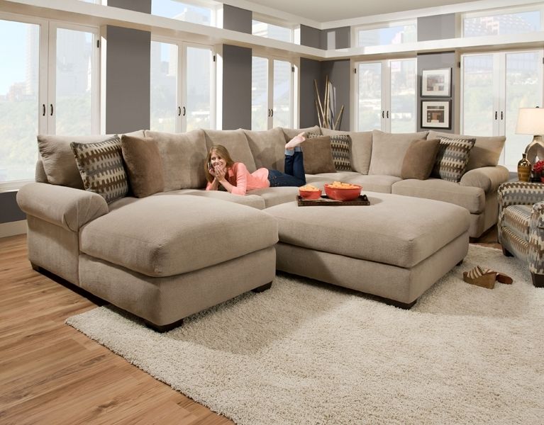 Oversized Sectionals With Chaise For Well Known Massive Sectional Featuring An Extra Deep Seat With Crowned 
