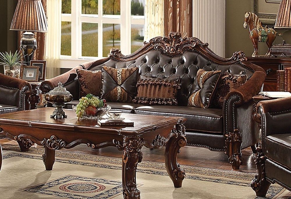 victorian leather sofa set