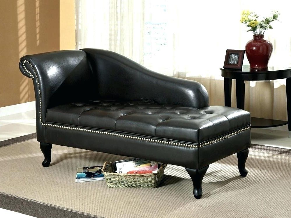 Storage Chaise Lounge Furniture Leather Sofa Chaise Lounge Sofa In Popular Black Leather Chaise Lounges 