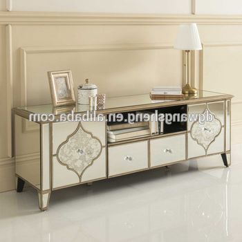 European Style Luxury High Quality Mirrored Tv Cabinet Unit – Buy Pertaining To Favorite Mirrored Furniture Tv Unit (View 10 of 20)