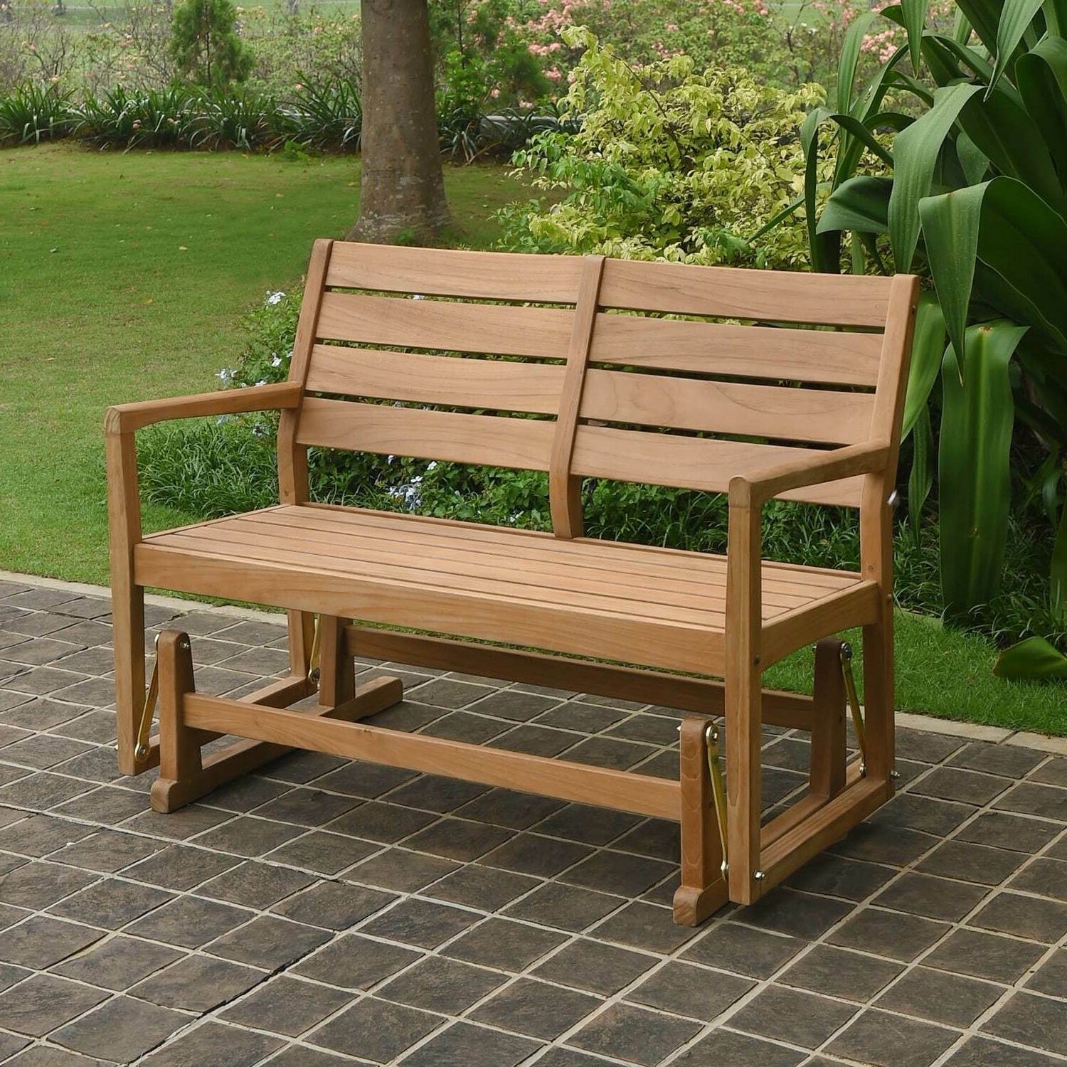 Top 30 of Teak Outdoor Glider Benches