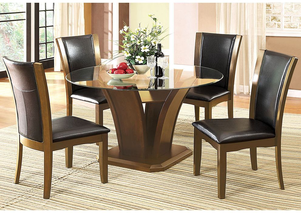 Popular Round Dining Tables With Glass Top In Brothers Fine Furniture Manhattan L Round Glass Top Dining ?width=992